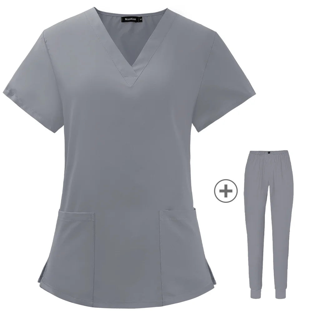 Wholesale Women Wear Scrub Suits Hospital Doctor Working Uniform Medical Surgical Multicolor Unisex Uniform Nurse Accessories