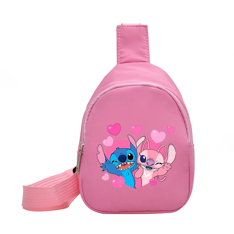 Stitch Crossbody Bag, Stylish Casual Sling Chest Bag, Small Shoulder Bag, Cartoon Print Coin Purse Everyday for Daily Travel Use