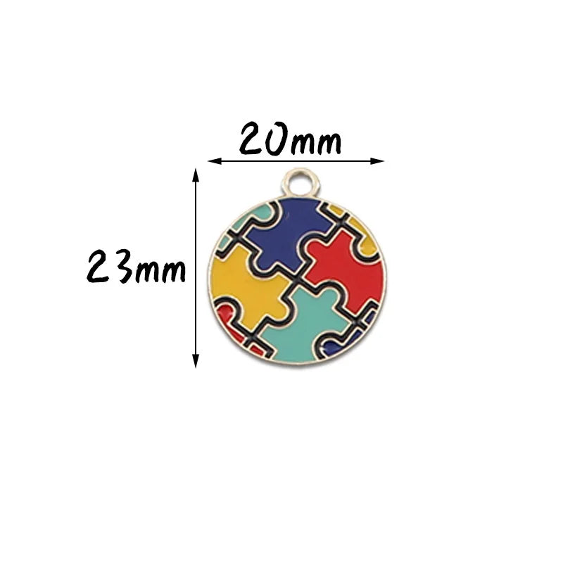 1 Pcs Autism Awareness Pin Autism Pins Lapel Pin Multi Color Autism Puzzle Piece Brooches Pins for Backpacks Sleeves Awareness