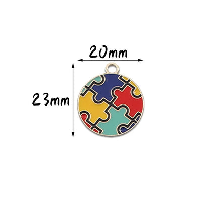 1 Pcs Autism Awareness Pin Autism Pins Lapel Pin Multi Color Autism Puzzle Piece Brooches Pins for Backpacks Sleeves Awareness
