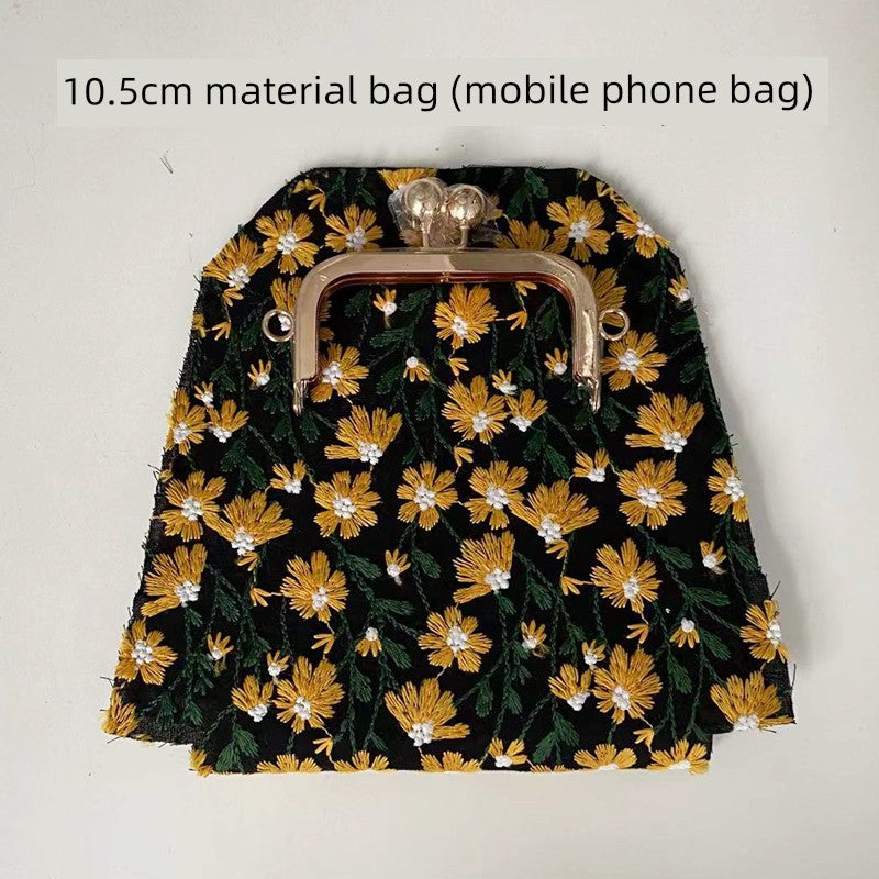 Machine Embroidery Extended Mobile Phone Bag Fabric