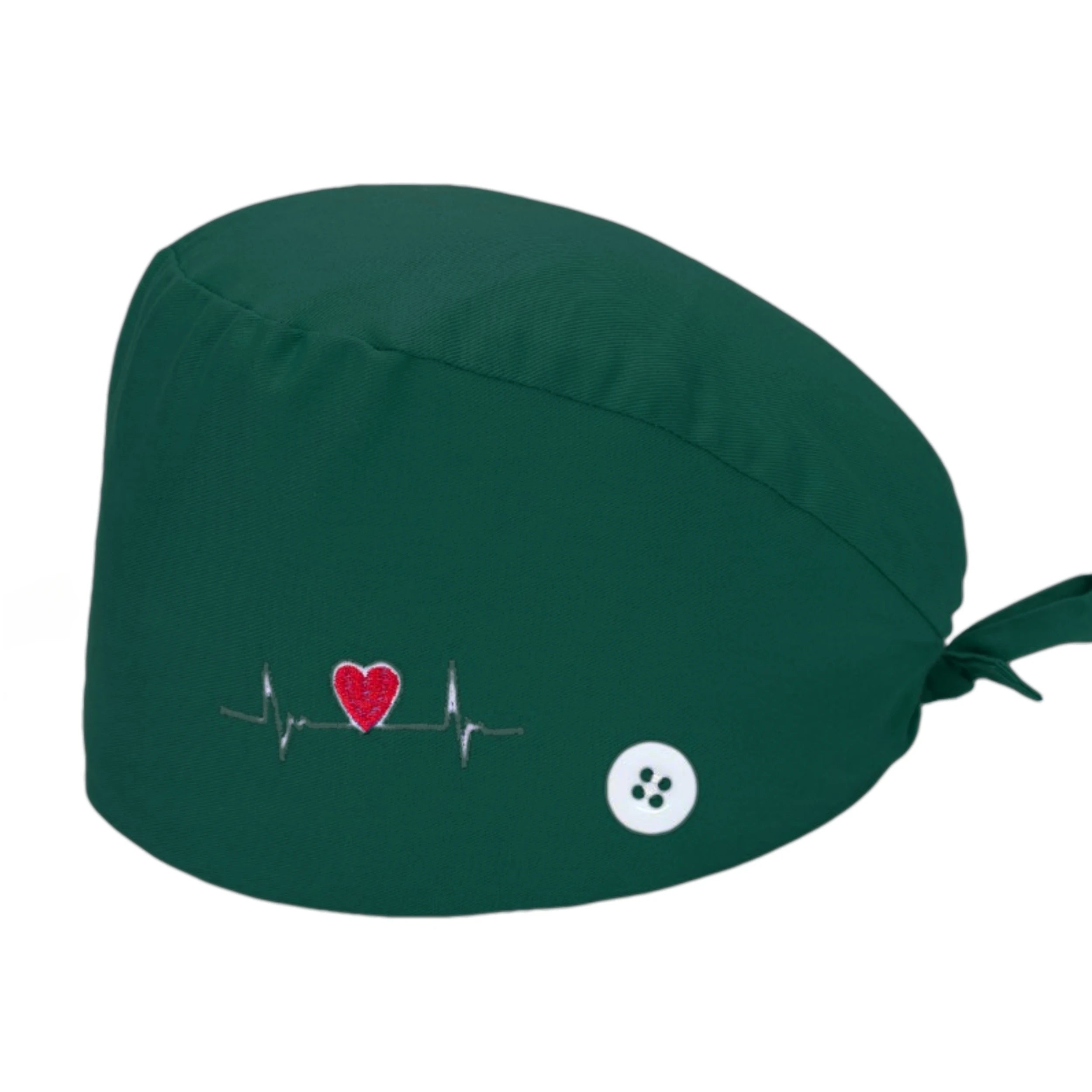 Solid color scrub cap with button pet grooming working Caps surgical cap Lab work hat womens Scrub hats nurse accessories