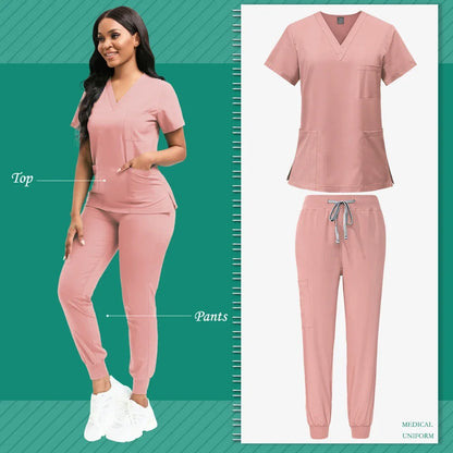 Multicolor Medical Uniforms Hospital Surgical Nurse Scrubs Set Unisex Nurses Accessories Dental Clinic Beauty Salon Workwear