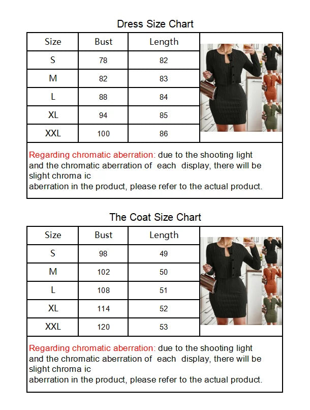 Womens Solid Button Front Jacket & Bodycon Dress