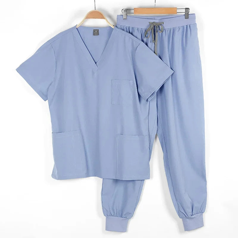 Medical Scrubs Bulk Order - Anti-Microbial Jogger Sets for Surgery/Dental/Vet/SPA/Pharmacy Multi-Pocket Workwear with Pen Slot