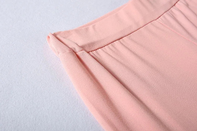 New Autumn Women's Pure Color Sports Waist Suit Fashion Casual Two-piece Set