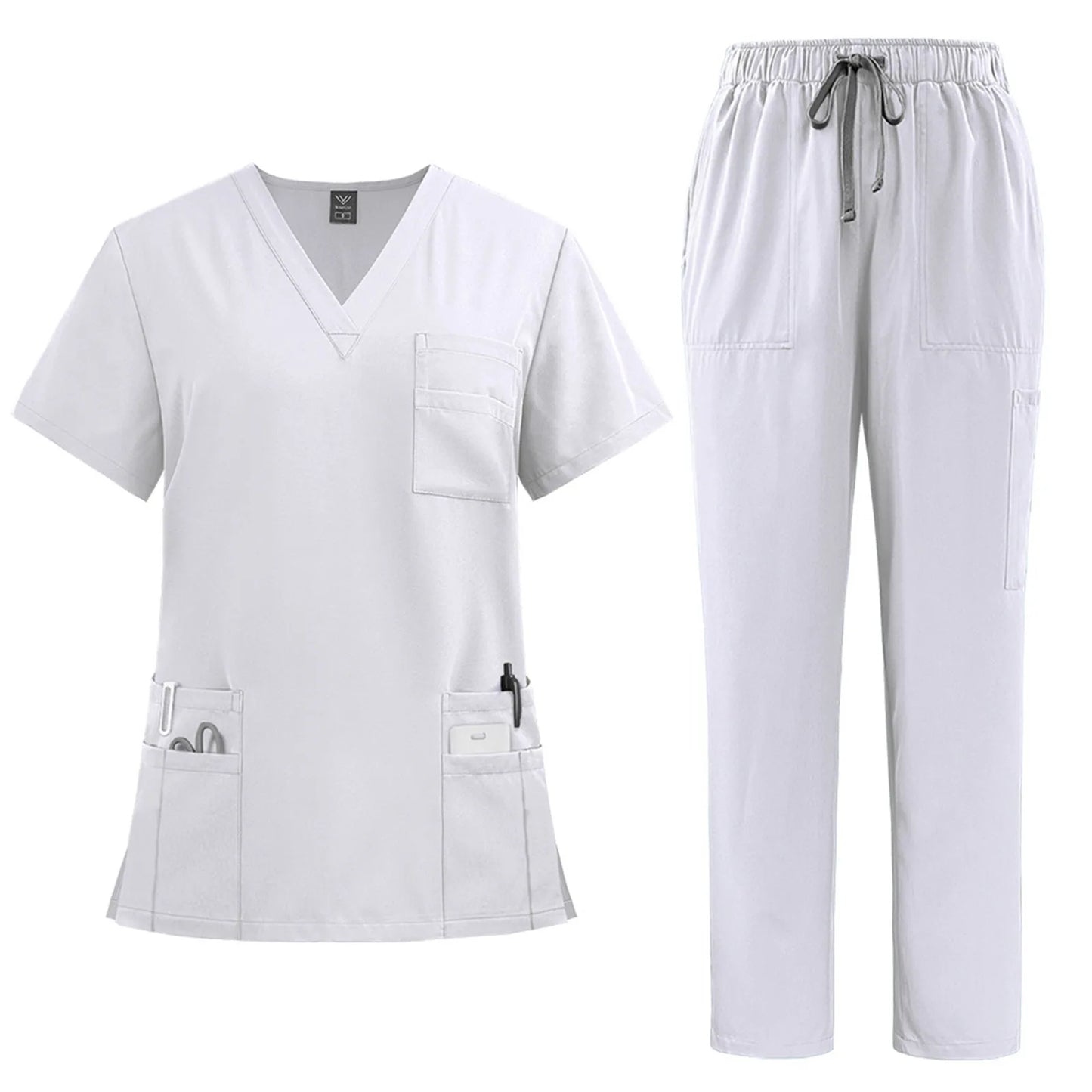New Hospital Medical Scrub Suits Uniform Women Men Scrubs Set Beauty Work Clothes Nurse Accessories Dental Surgery Suit