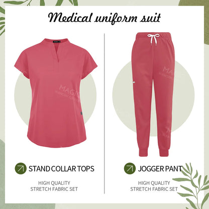 Scrubs Sets Pet Medical Uniforms Clothing Women Nurse Costume Spa Uniforms Surgery Suit Nurse Accessories Doctor Scrubs Workwear