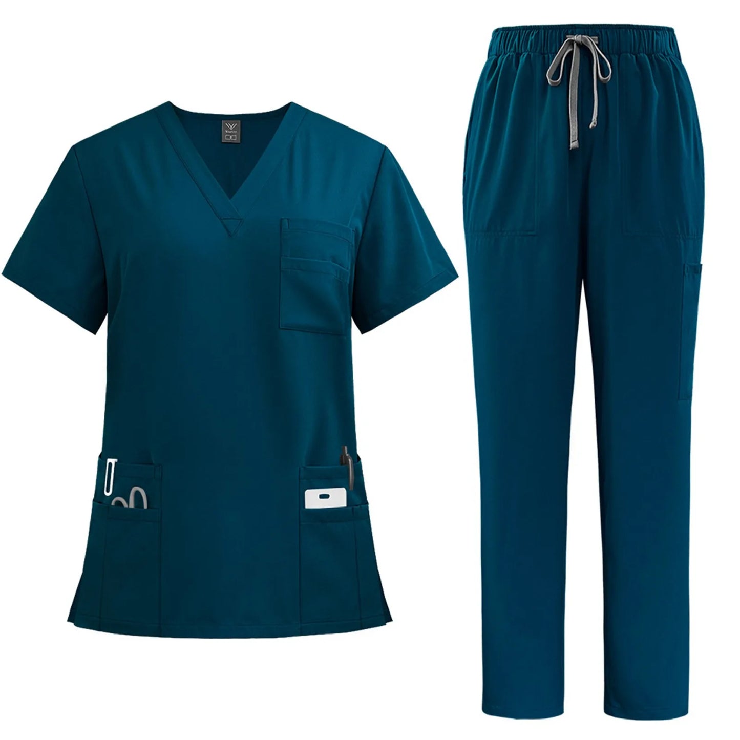 New Hospital Medical Scrub Suits Uniform Women Men Scrubs Set Beauty Work Clothes Nurse Accessories Dental Surgery Suit