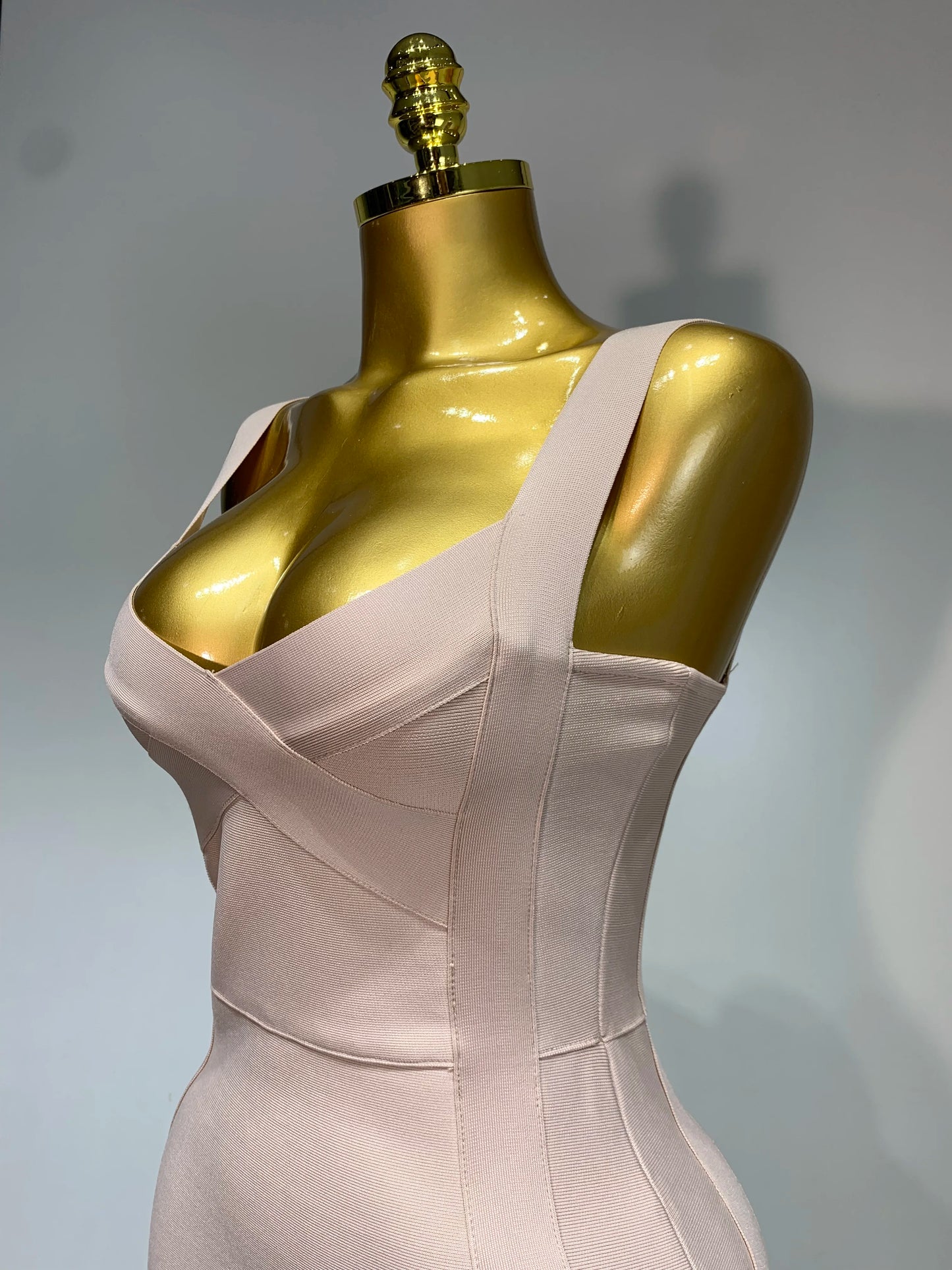 Women Sexy High Quality Celebrity Elegant Blue Bodycon Stretch Bandage Dress Nightclub Party Dress Luxury Birthday Vestidos