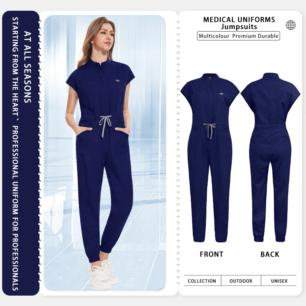 Doctor Nurse Scrub Uniforms Hospital Surgeon Uniforms Clinic Workwear Medical Nursing Clothes Dental Work Jumpsuits