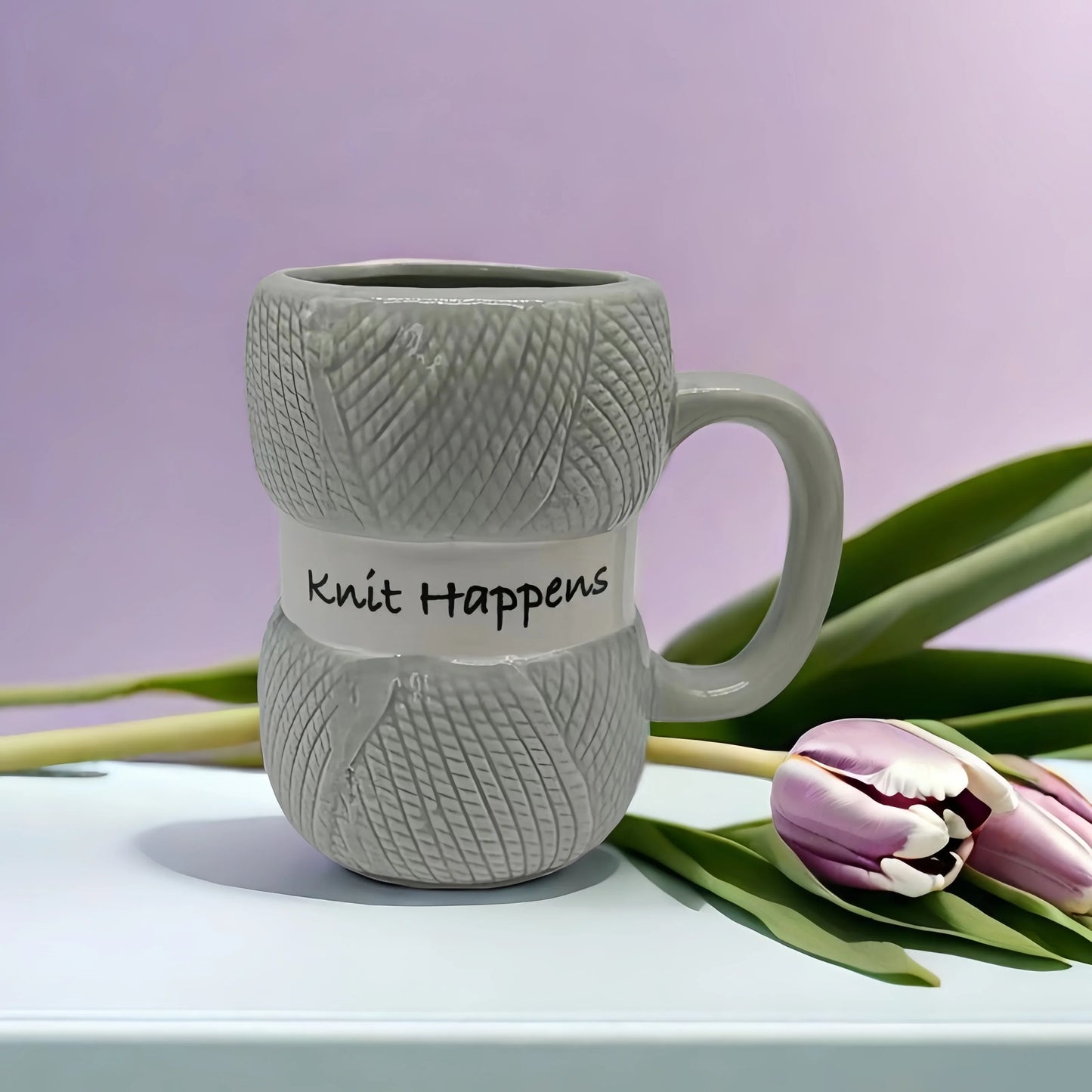 New Unique Knitting Style Mug 425ml Colorful Coffee Cup Insulated Water Cup Girl Christmas Holiday Gift Household Necessities