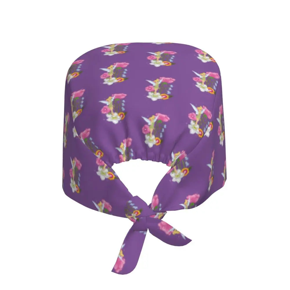 Custom Tinker Bell Breathable Nursing Work Cap Surgical Scrub Caps Unisex Nurse Medical Cap Cartoons Scrubs Hat Medical Surgical