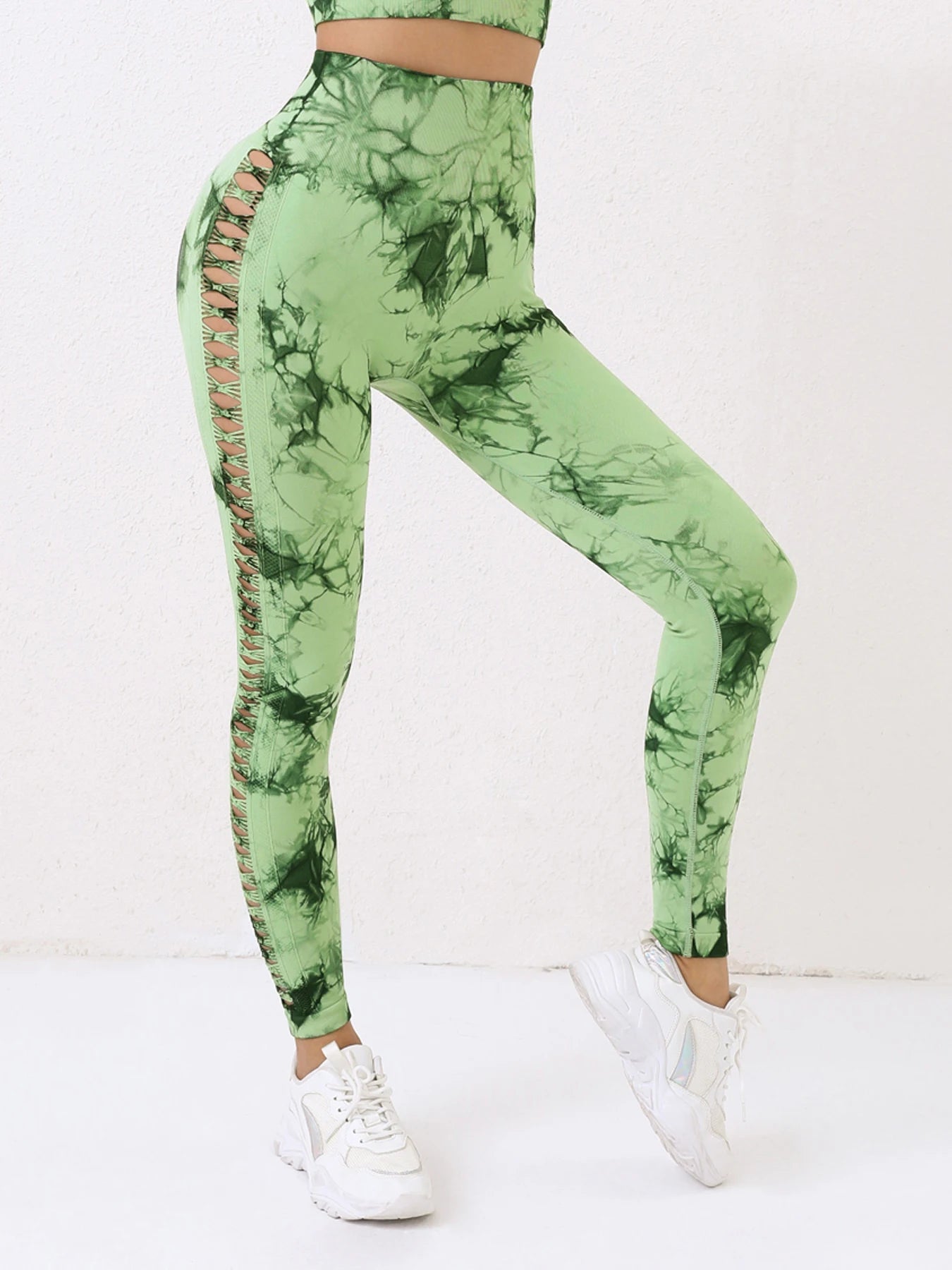 Butt Lifting Sexy Gym Leggings Women High Waist Seamless Tie Dye  Leggings Women Skinny Stretch Outdoors Hollow Out Pants