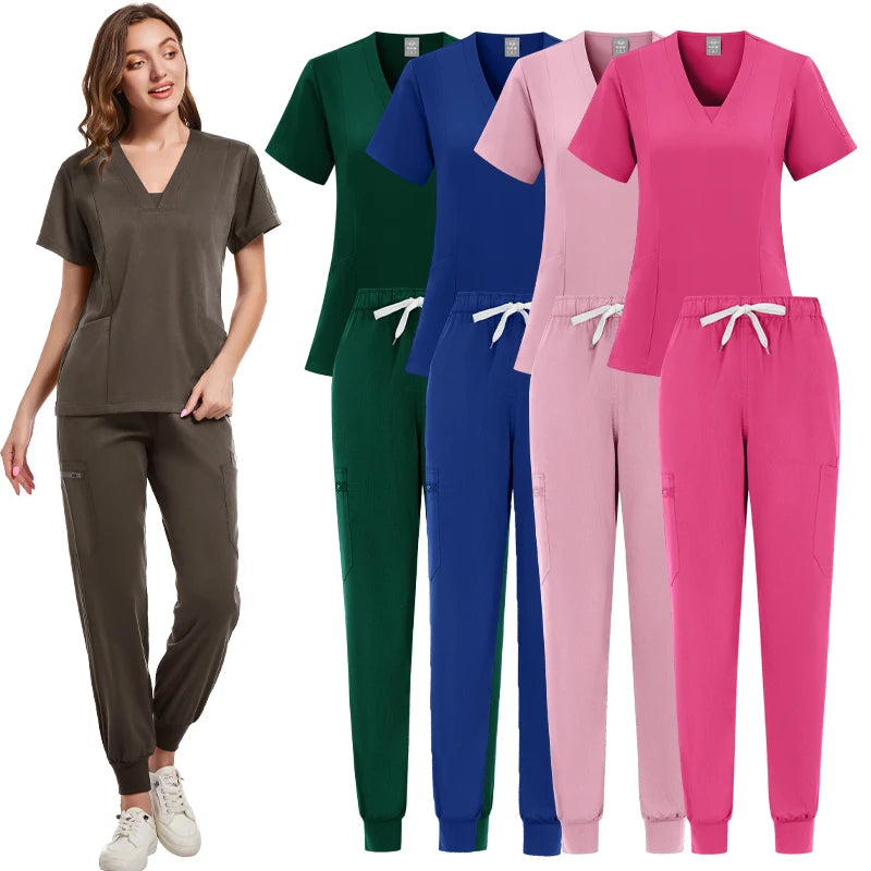 Scrub Sets Uniform Women Joggers Hospital Accessories Medical Surgical Gown Pharmacy Healthcare Work Wear Unisex Mens Scrub Soft