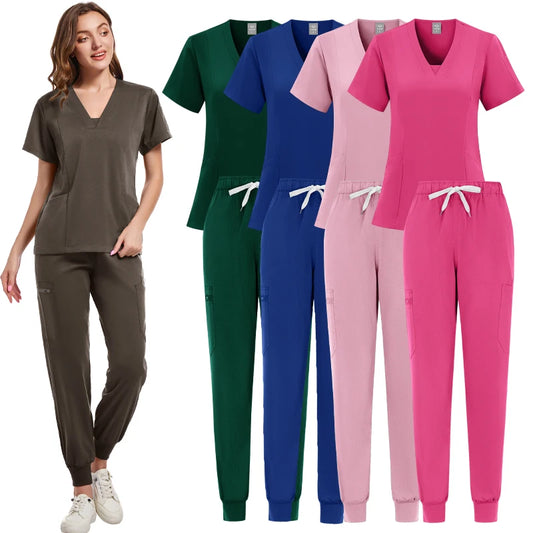 Scrub Sets Uniform Women Joggers Hospital Accessories Medical Surgical Gown Pharmacy Healthcare Work Wear Unisex Mens Scrub Soft