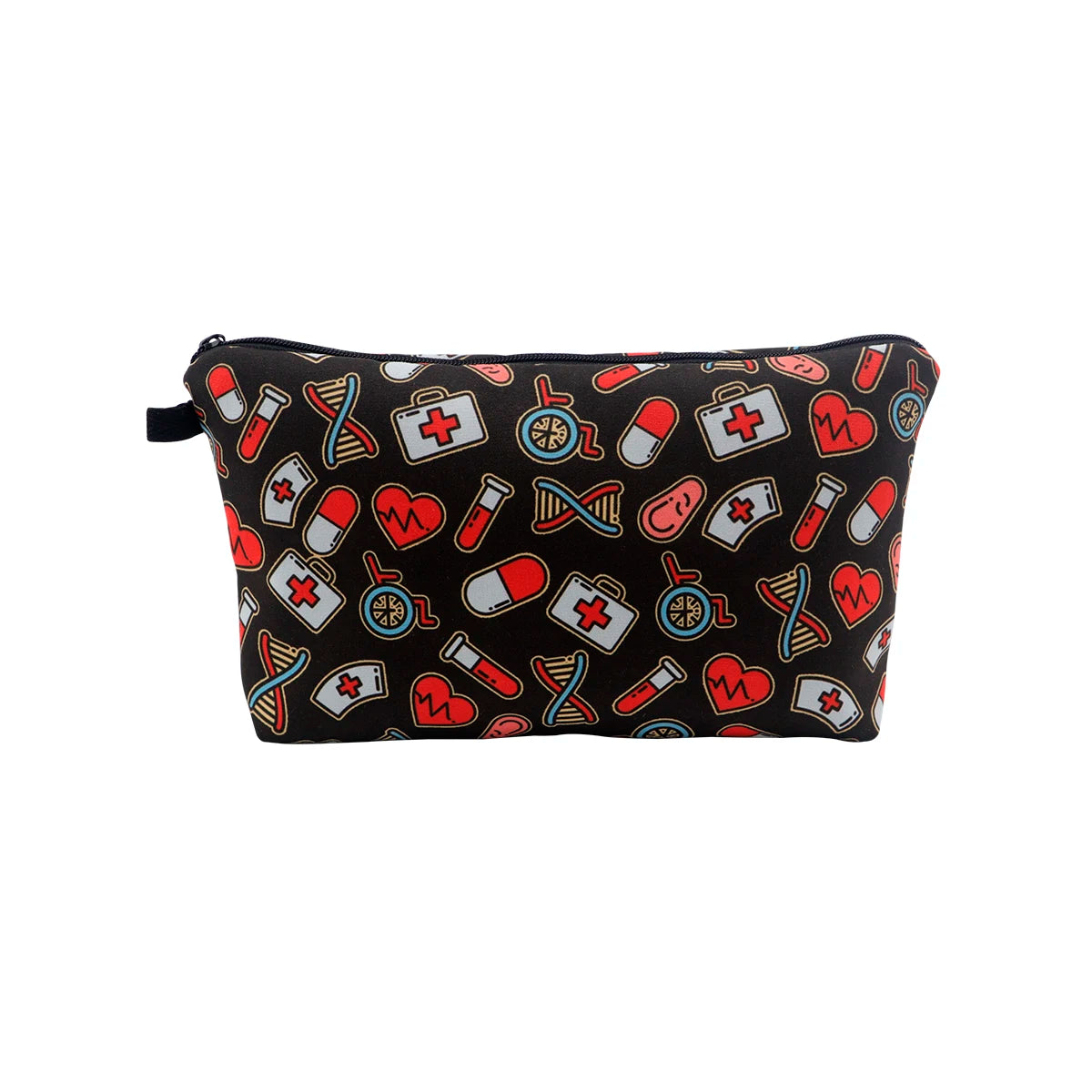 Nurse Pink Ribbon Life Cosmetic Bag Gift for Women Make Up Bag Travel Cosmetic Organizer Toiletry Bag Pencil Case