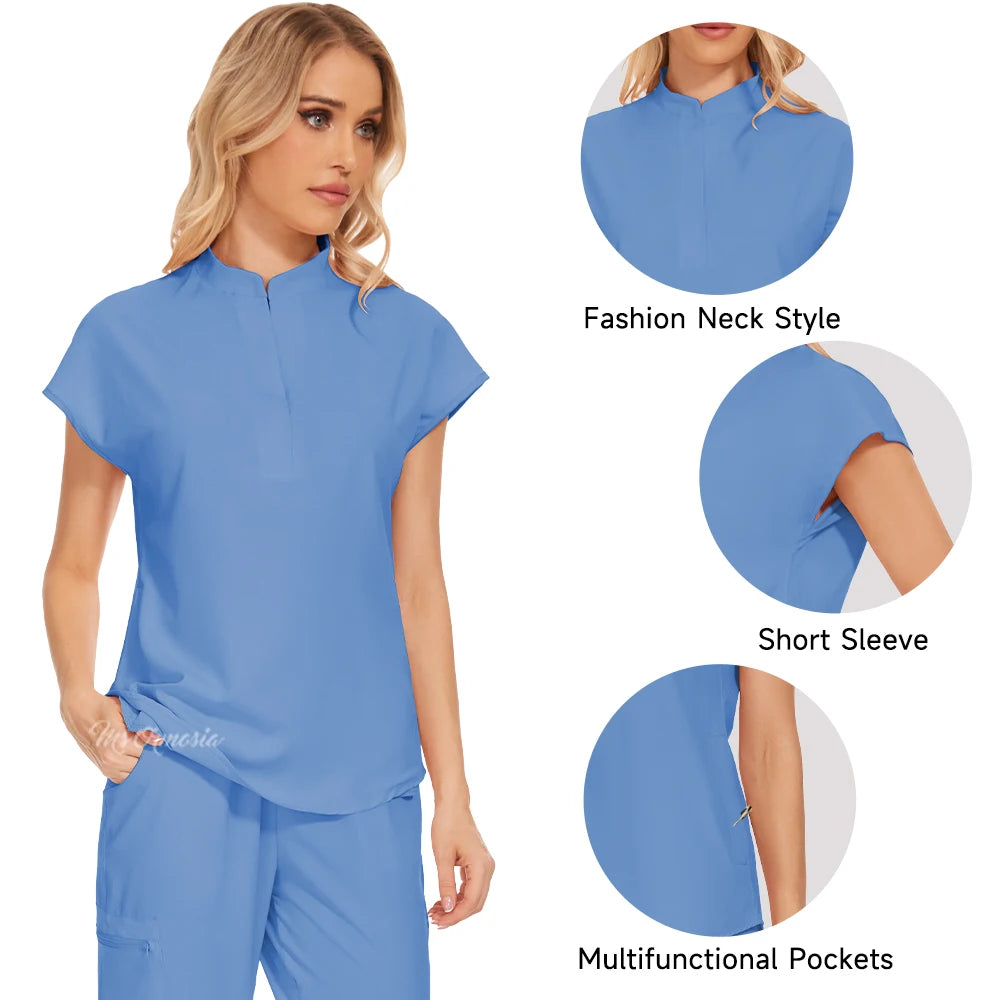 Medical Uniforms Women Scrubs Sets Nurse Nursing Work Clothes