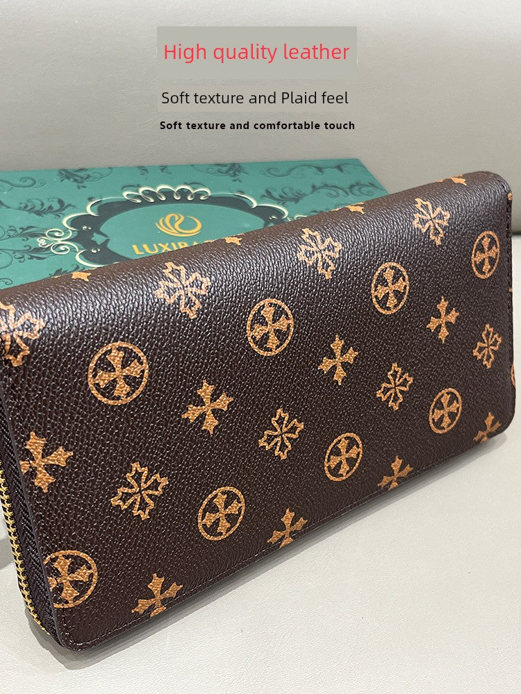 Fashion Presbyopic K-style Mid Length Long Length Zipper Women's Wallet