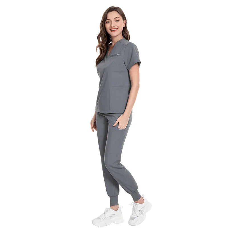 Women Scrubs Sets Nurse Accessories Medical Uniform Slim Fit Hospital Dental Clinical Workwear Clothing Surgical Overall Suits