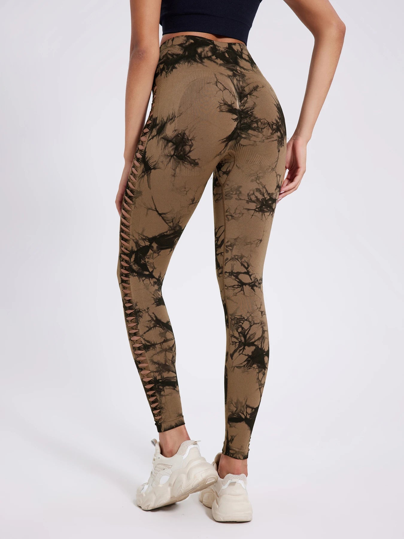 Butt Lifting Sexy Gym Leggings Women High Waist Seamless Tie Dye  Leggings Women Skinny Stretch Outdoors Hollow Out Pants