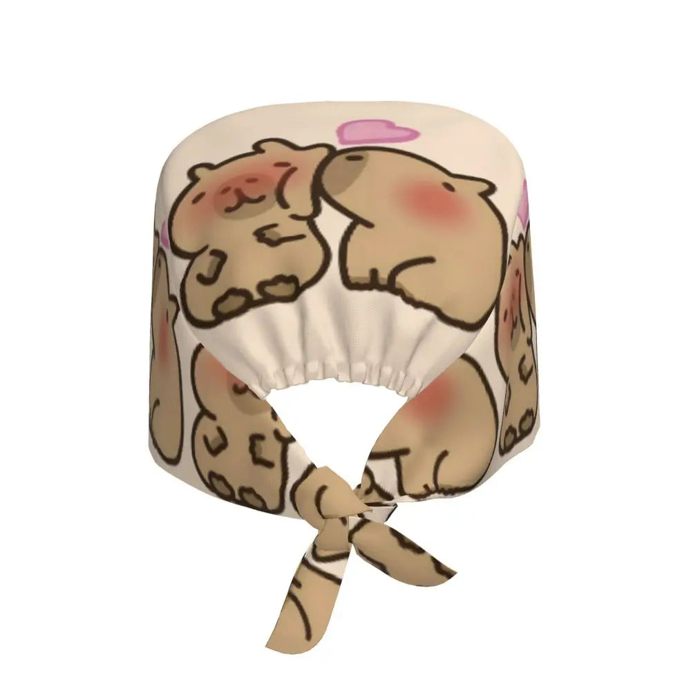 Custom Cartoon Capybara Medical Staff Scrubs Hat Women Men Comic Doctor Nursing Surgical Cap Scrub Caps