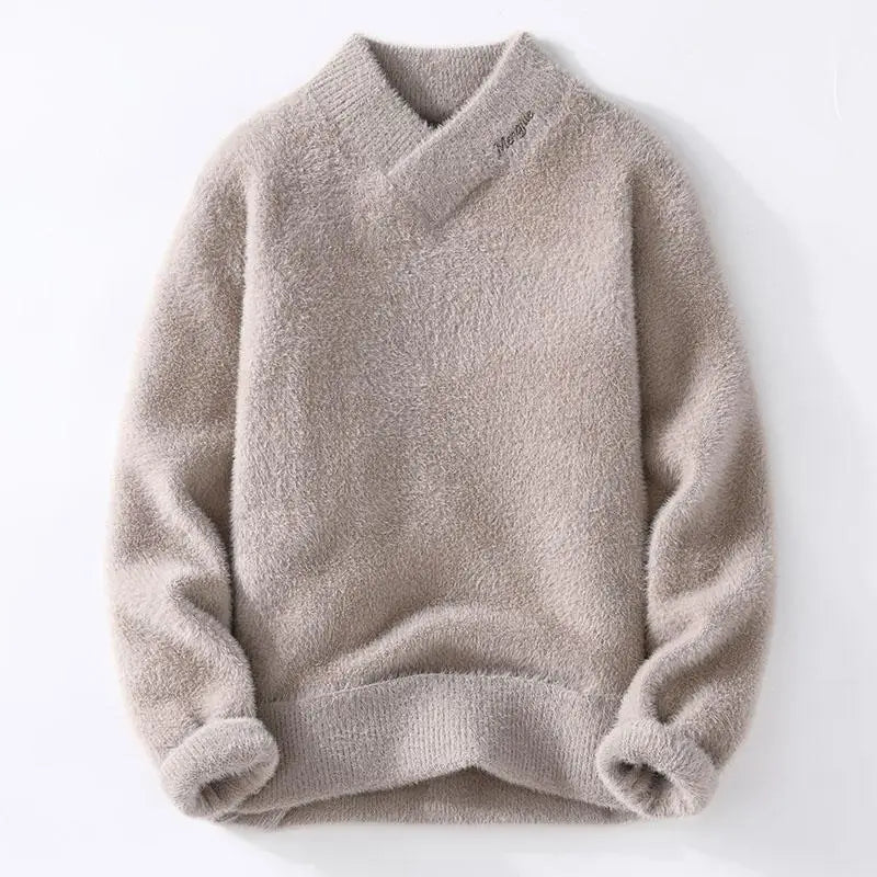 Sweaters men winter style mens warm sweater V-neck men sweaters autumn Men's wool pullovers men full size M-XXXL