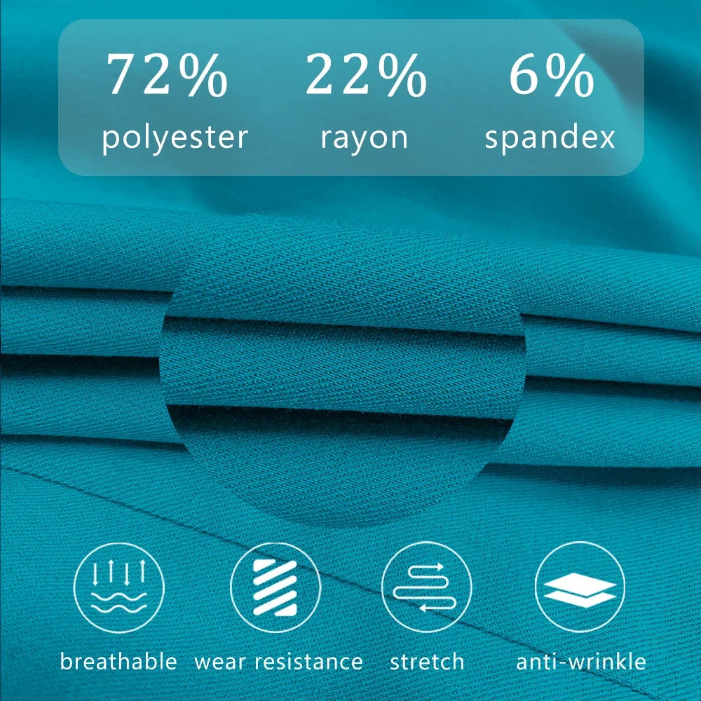 Scrub Set For Men Women Premium Nurse Uniform Medical Jogger Set Hospital Accessories Dental Clinic Lab Workwear Scrub Top Pants