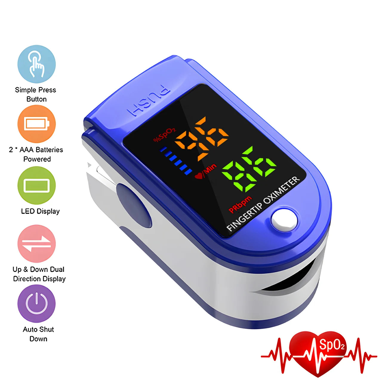 Non-Contact Temperature IR Thermometer Body Fast Measure Digital Fever Thermometer OR Portable Fingertip Blood Oxygen Oximeter