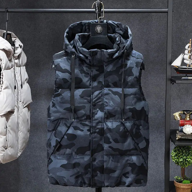 Camouflage Vest Men Fashion Sleeveless Jackets 7XL Plus Size Vests Spring Autumn Camo Vests Coat Male Big Size 7XL