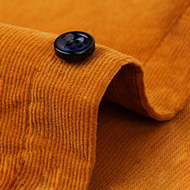 Size S-7XL Men's Corduroy Shirt Long Sleeve Cotton Casual Regular Fit Soft Comfortable Formal Dress Shirts Blouse Men Clothes