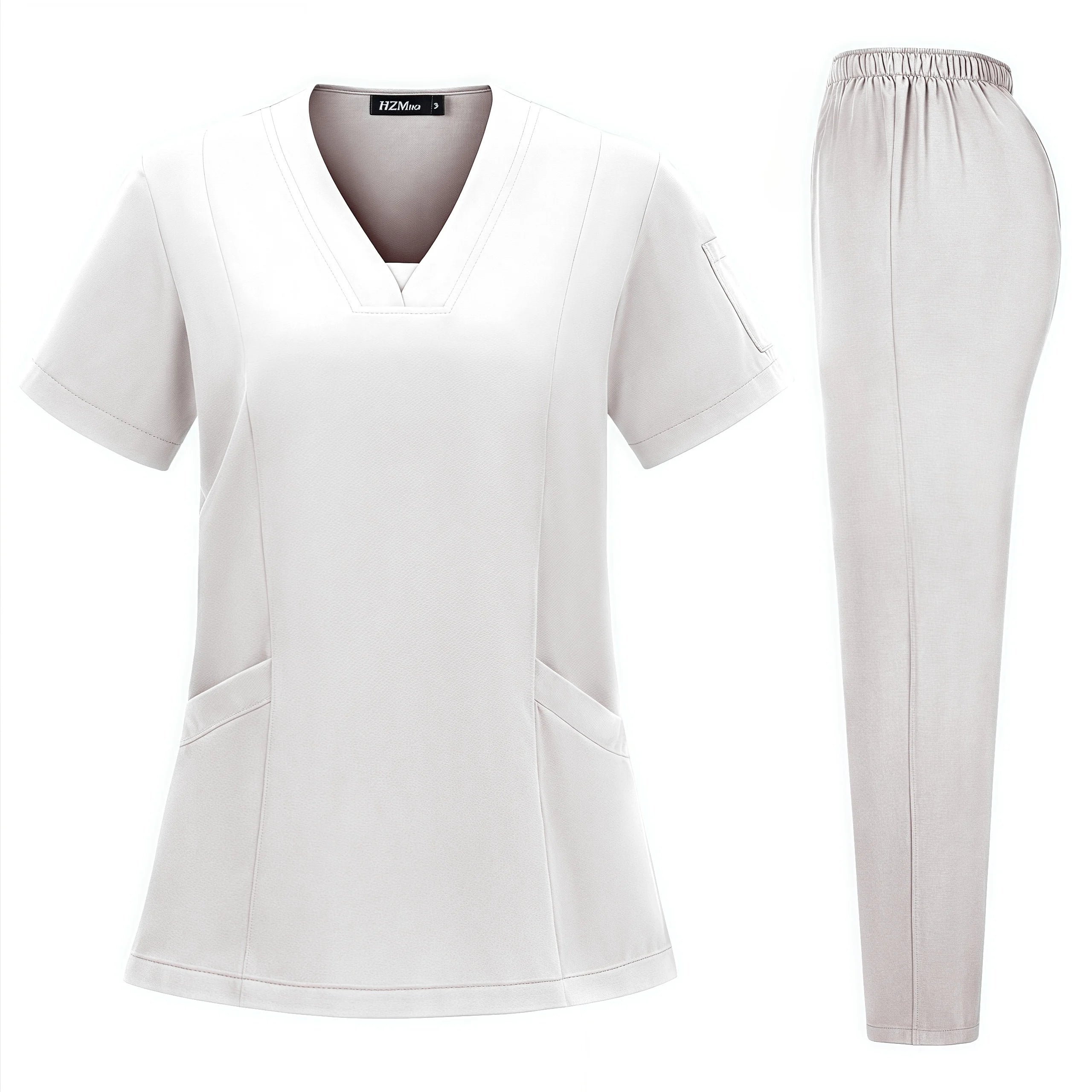High Quality Hospital Scrubs Uniform Set Nurse Polyester Spandex Stretch Women Scrub Sets Uniforms Nursing Men Medical Scrubs