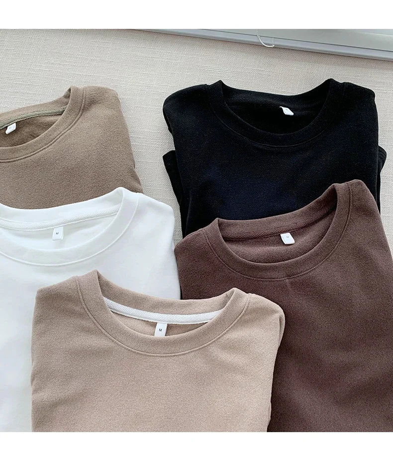 Winter Women Sweater T Shirt Women  Oversize T-Shirt Woman Clothes Female Tee Tops Pullover Long Sleeve Tube Knitted Tshirt Top