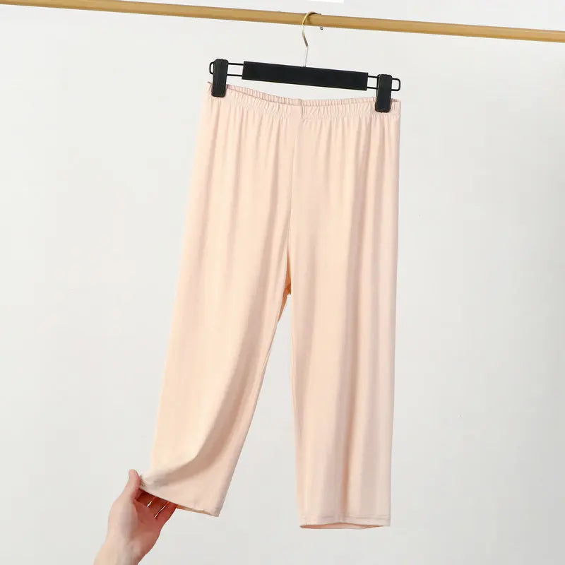 XL to 8XL summer Modal leggings calf Length High waist Large size Stretch Casual Slimming Basic short Pants sleep pants