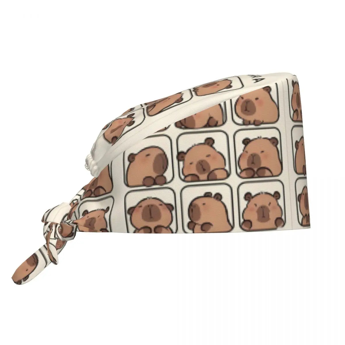 Custom Cartoon Capybara Medical Staff Scrubs Hat Women Men Comic Doctor Nursing Surgical Cap Scrub Caps