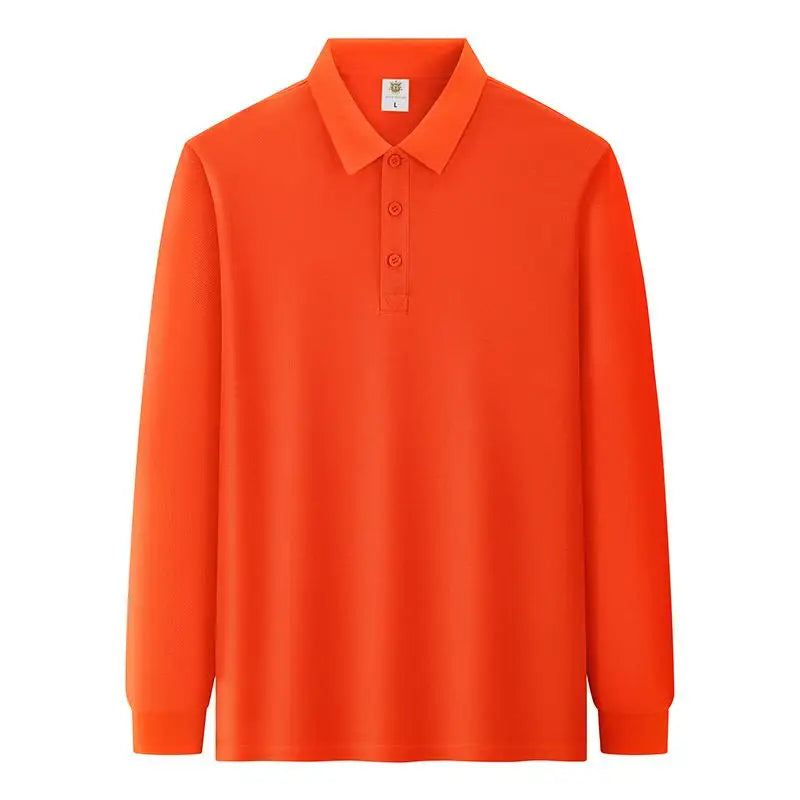 S-7XL Fashion Sportswear High Quality New-Design Men's Polos Shirts Long Sleeve 100% Cotton Casual Polos Customized Your LOGO