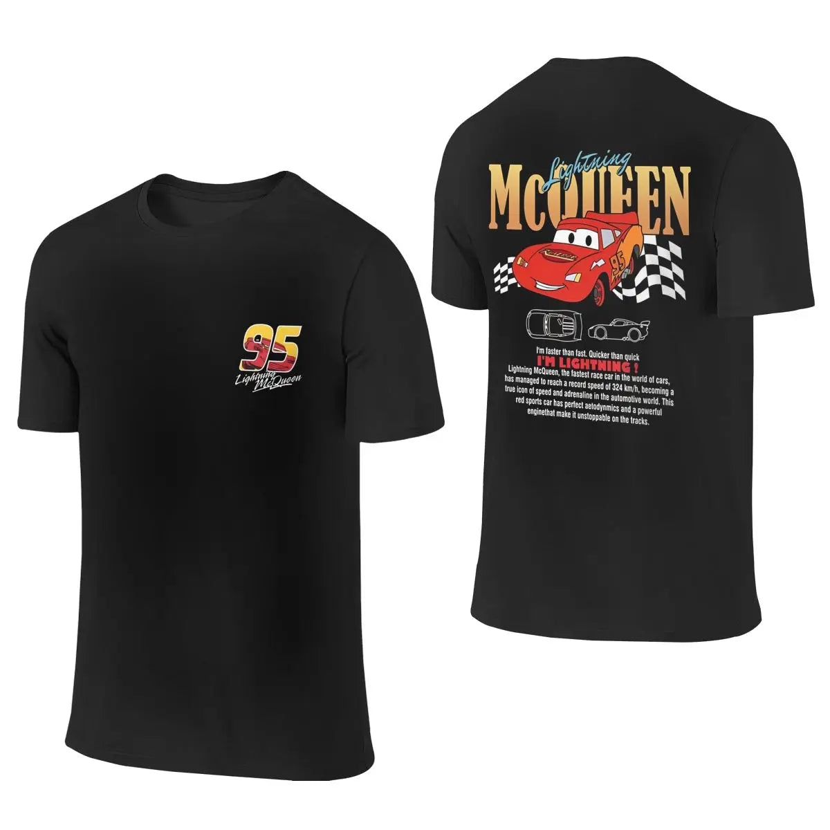 Romantic Lightning Mcqueen And Sally Matching T Shirt Outfits Double-Side Print Sally Mcqueen tshirt Tees for Couple Gifts