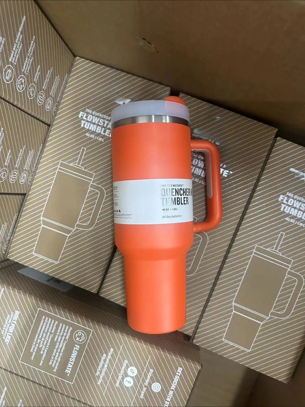 40oz Stainless Steel Vacuum Mug Double-Wall Insulated Travel Cup with Handle Straw Lid for Hot And Cold Beverages