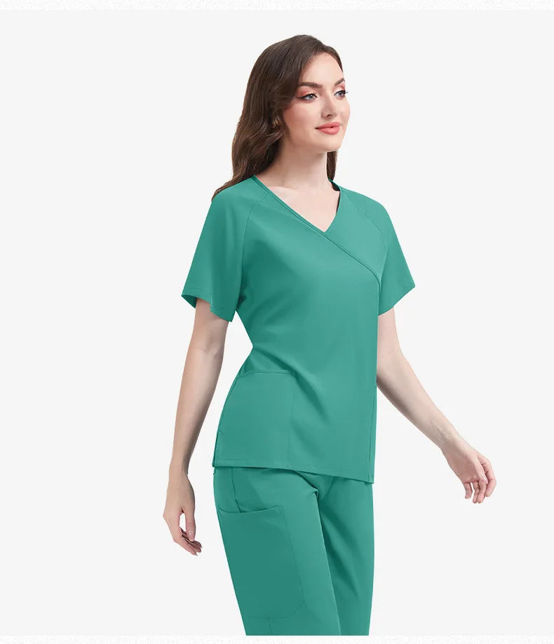 Slim Fit Women Scrubs Sets Hospital Medical Uniforms Nurses Accessories Dental Clinic Beauty Salon Spa Pet Lab Workwear Clothes