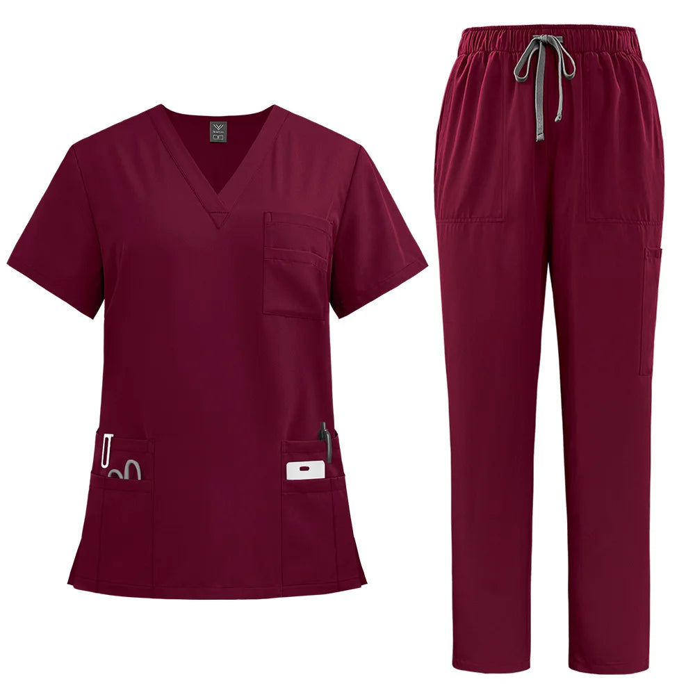 Short Sleeved Hospital Doctor Uniforms Spa Uniforms Dental Clinic Medical Scrubs Suits Pet Grooming Veterinary Nurse Accessories