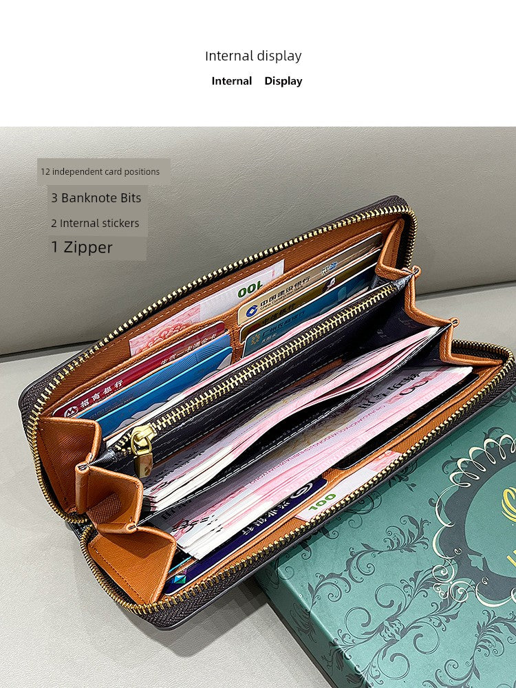 Fashion Presbyopic K-style Mid Length Long Length Zipper Women's Wallet