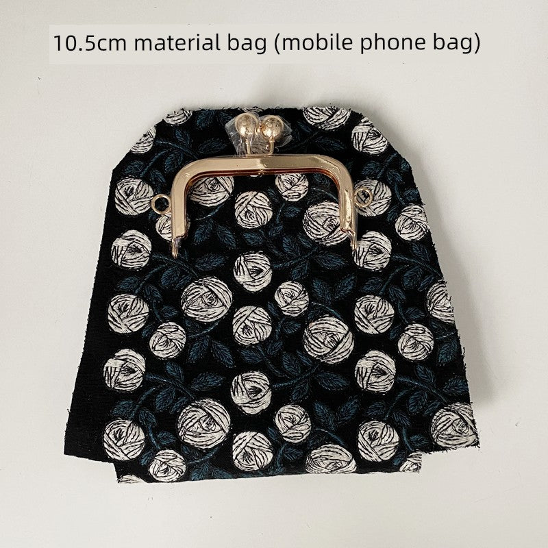 Machine Embroidery Extended Mobile Phone Bag Fabric
