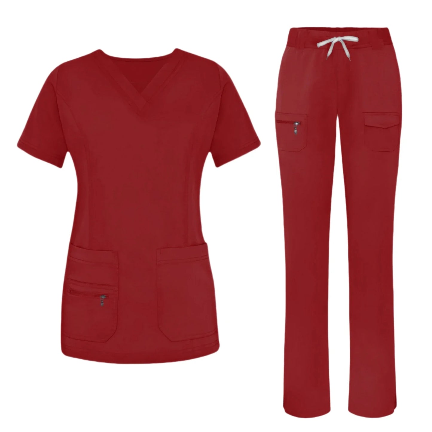 Surgical Uniforms Woman Medical Blouse Strechy Scrubs Top+pant Sets Medico Clothes for Doctors Nurses Clinical Medical Uniform