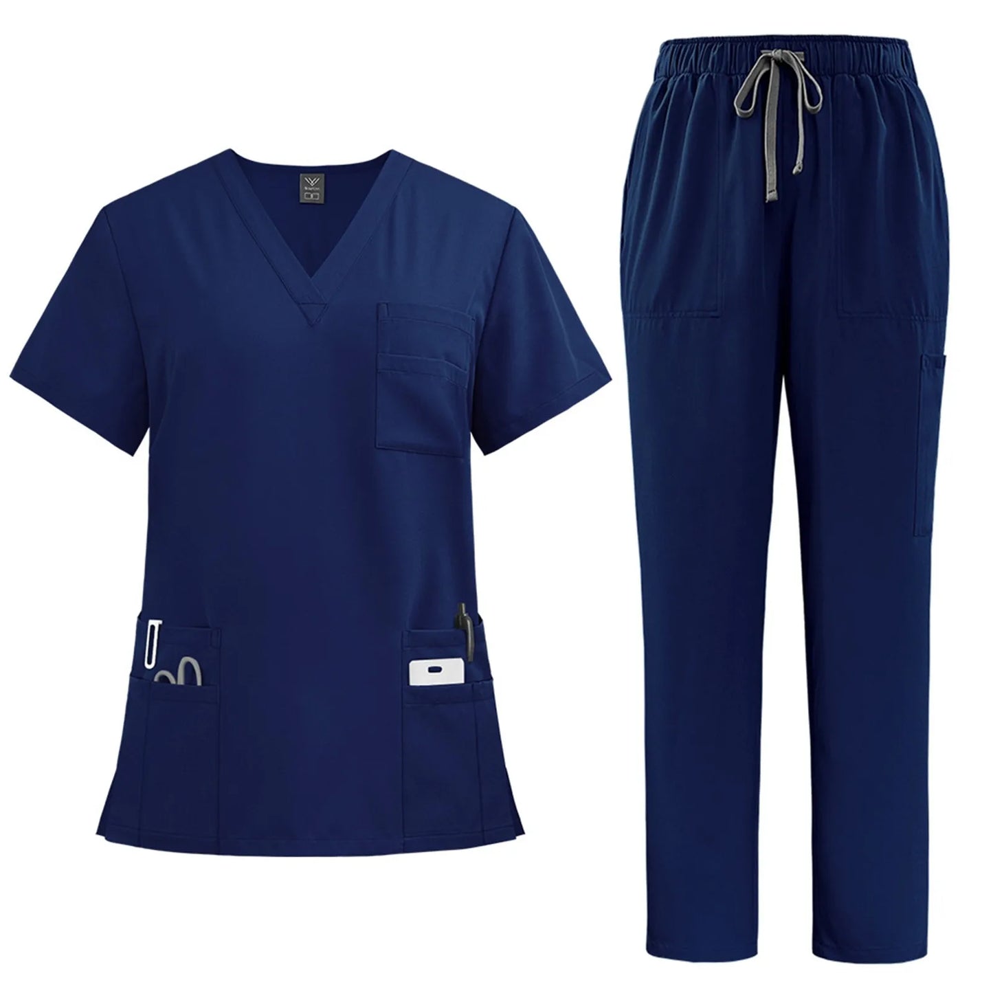 New Hospital Medical Scrub Suits Uniform Women Men Scrubs Set Beauty Work Clothes Nurse Accessories Dental Surgery Suit