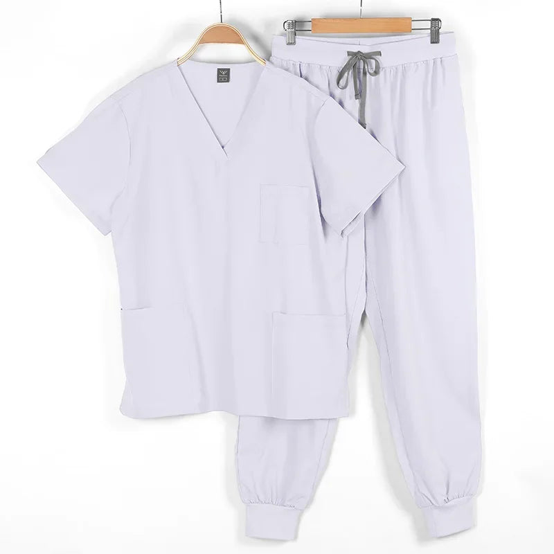 Medical Scrubs Bulk Order - Anti-Microbial Jogger Sets for Surgery/Dental/Vet/SPA/Pharmacy Multi-Pocket Workwear with Pen Slot