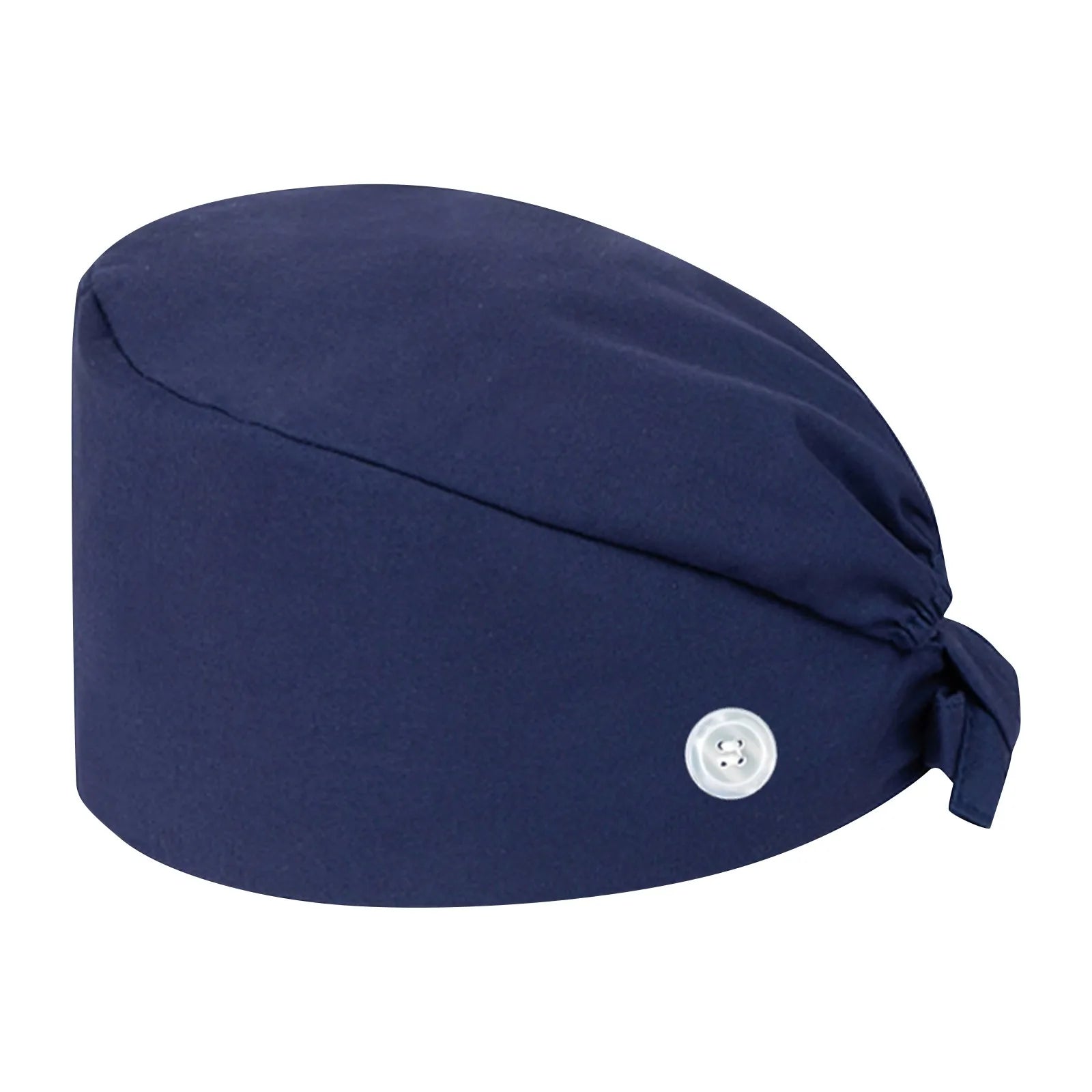 Fashion Solid Scrubs Hat Casual Unisex Scrub Cap With Button Medical Surgical Cap Hospital Beauty Store Uniform Accessories