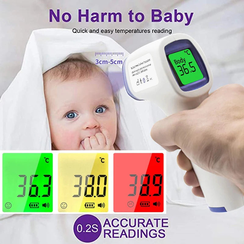 Non-Contact Temperature IR Thermometer Body Fast Measure Digital Fever Thermometer OR Portable Fingertip Blood Oxygen Oximeter