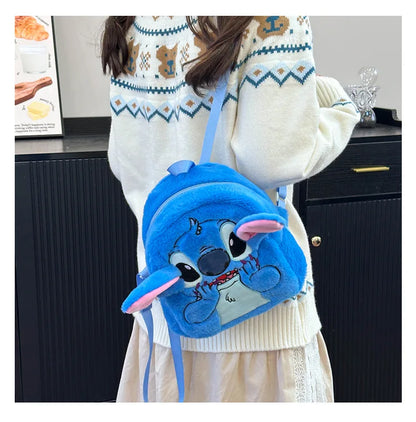 Stitch Backpack  Japanese Blue Funny Cartoon Large-Capacity Student Backpack Kindergarten Bag Kawaii Backpack