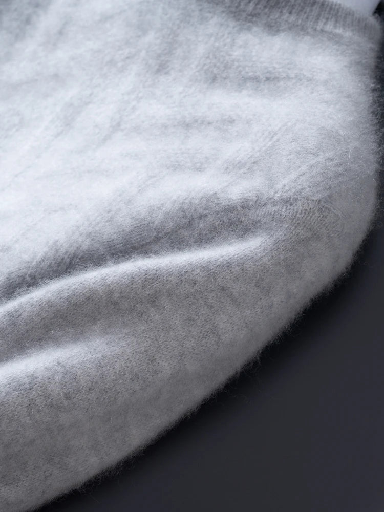 Men's Cashmere Sweater Autumn Winter  O-neck Long Sleeve Pullover  Casual Clothing 100% Merino Wool high-end Knitwear Top