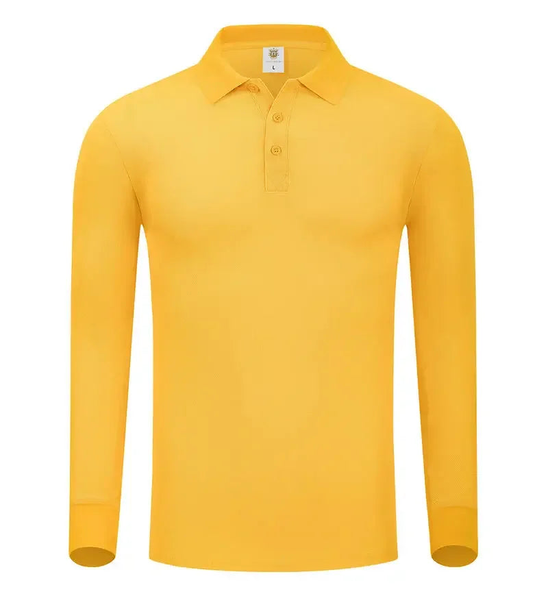 S-7XL Fashion Sportswear High Quality New-Design Men's Polos Shirts Long Sleeve 100% Cotton Casual Polos Customized Your LOGO